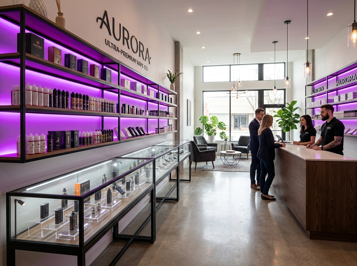 Interior view of World Peace clean retail store layout
